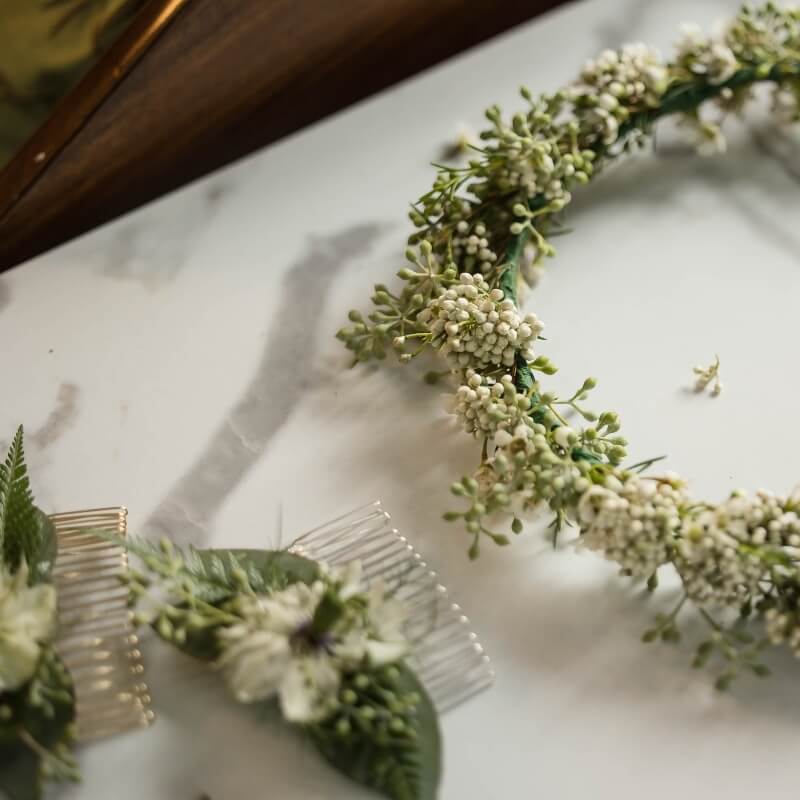 couronne de fleurs mariage