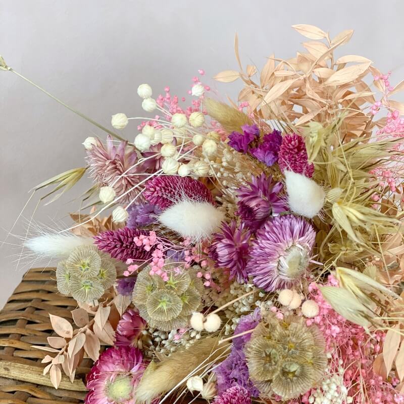 bouquet-fleurs-sechees-bahia-couleurs-rose-violet-blanc-peche
