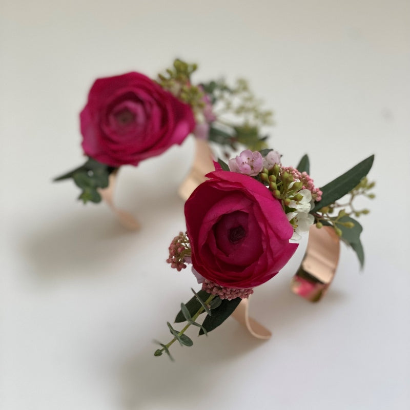 bracelet fleuri manchette fleurie accessoire mariage 